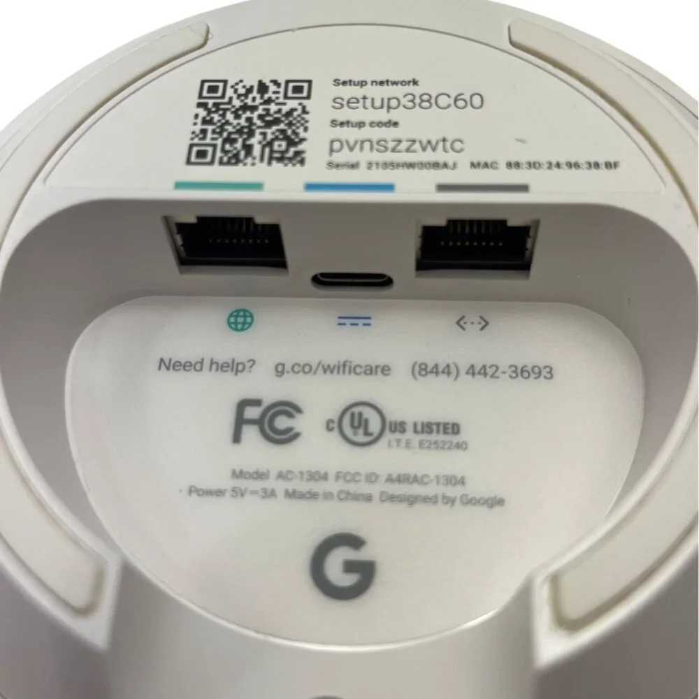 Google WiFi Mesh System Router AC1304 Dual-Band White Compact Design 34n